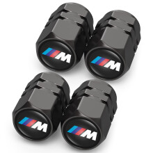 4PCS Tyre Valve Caps, Car Tyre Caps Compatible with BMW M M2 M4 M5 M6 M8 X1 X2 X3 X5 X6 M135i M240i Z4 328i X7, Leak-Proof Dust Caps for Car Tyres
