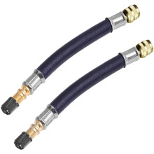 Bujingyun 2pcs Flexible Rubber Extension Tire Valve Adaptor with Valve Cap for Universal Cars Truck Motorcycle Bike(210mm)