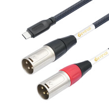 Devinal USB C to Dual XLR Audio Cable, Upgrade USB Type C to XLR Male Output Stereo Cord Converter Adapter for Amplifier, Speaker, Mixer Console, 10