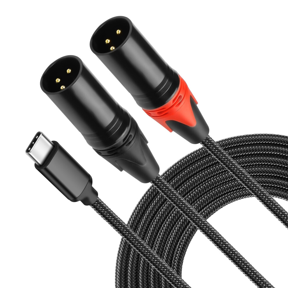 Xmsjsiy Usb C To Dual Xlr Microphone Cable Type C Male To Xlr Male Ste