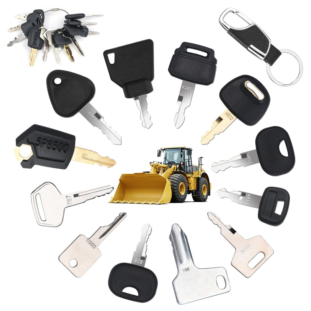 Uraqt Ignition Starter Key Set, 12 Pcs Replacement Ignition Key Set, Universal Ignition Switch Spare Keys, Suitable For Agricultural And Excavator Ma 5002903846254