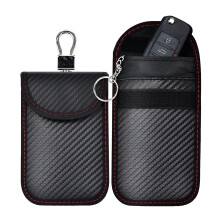 Faraday Pouch for Car Keys 2 Pack Premium Signal Blocking RFID Keyless Ent