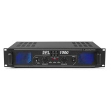 Skytec SPL-1000 PA Power Amplifier, 1000W 2-Channel Class D Audio Power for Stereo HiFi Speakers, Ideal PA System Equipment for DJ, Studio, Stage Eve
