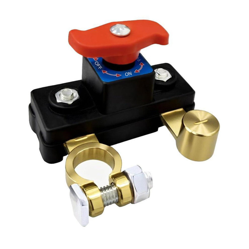 Car Battery Power Cut-Off Switch Breaker, Battery Isolator Switch 12V/24V, Pure Copper Stable Transmission High Conductivity Disconnect Smart, Master 5005760793587