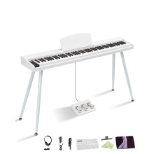 LALAHO 88 Key Semi-Weighted Keyboard Piano, Digital Piano Keyboard with Professional Triple Pedal, Bluetooth MIDI Function, Advanced Chip and Full Eq