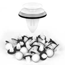 URAQT Auto Body Fastener, 50pcs Universal Car Rivet Clip Kit, White