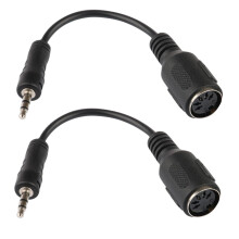 GEU 2 Pcs Type-A MIDI to 3.5mm Adapter, TRS 3.5mm Male to 5-Pin MIDI Female Cable Audio Converter, Professional Audio Adapter for Keyboards DAWs Synt