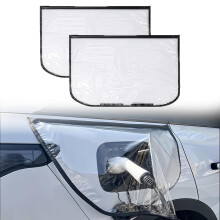 2-Pack Magnetic EV Port Cover, Waterproof All-Weather Transparent Dust Cap