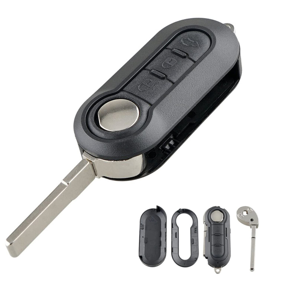 Kelay 3 Buttons Car Key Fob Cover Replacement For Fiat 500 Peugeot Citroen Brava Bravo Evo Grande Doblo Ducato Panda Punto Remote Key Case Shell 5004398603688