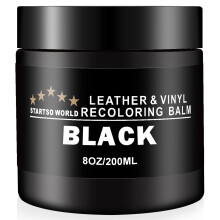 STARTSO WORLD Leather Recolouring Balm 200ml | Black Leather Repair Kit for Furniture, Leather Color Restorer for Couches | Leather Dye | Repair