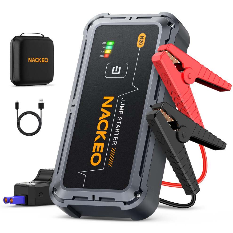 7000A Jump Starter Power Pack, 12V Car Battery Booster Jump Starter Yellow 5003715601604