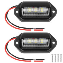 URAQT 2PCS LED Number Plate Lamp, 12V-24V DC Waterproof 6-SMD