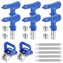6Pcs Airless Paint Sprayer Tips Reversible Airless Spray Paint Gun Nozzle (211 3