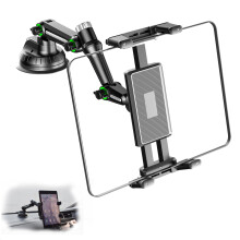CMANLNYK Car Tablet Phone Holder - 360 Rotating Adjustable Holder for Dashboard Windshield, Car Mount Suitable for Tablet Ipad Iphone 5"-13"