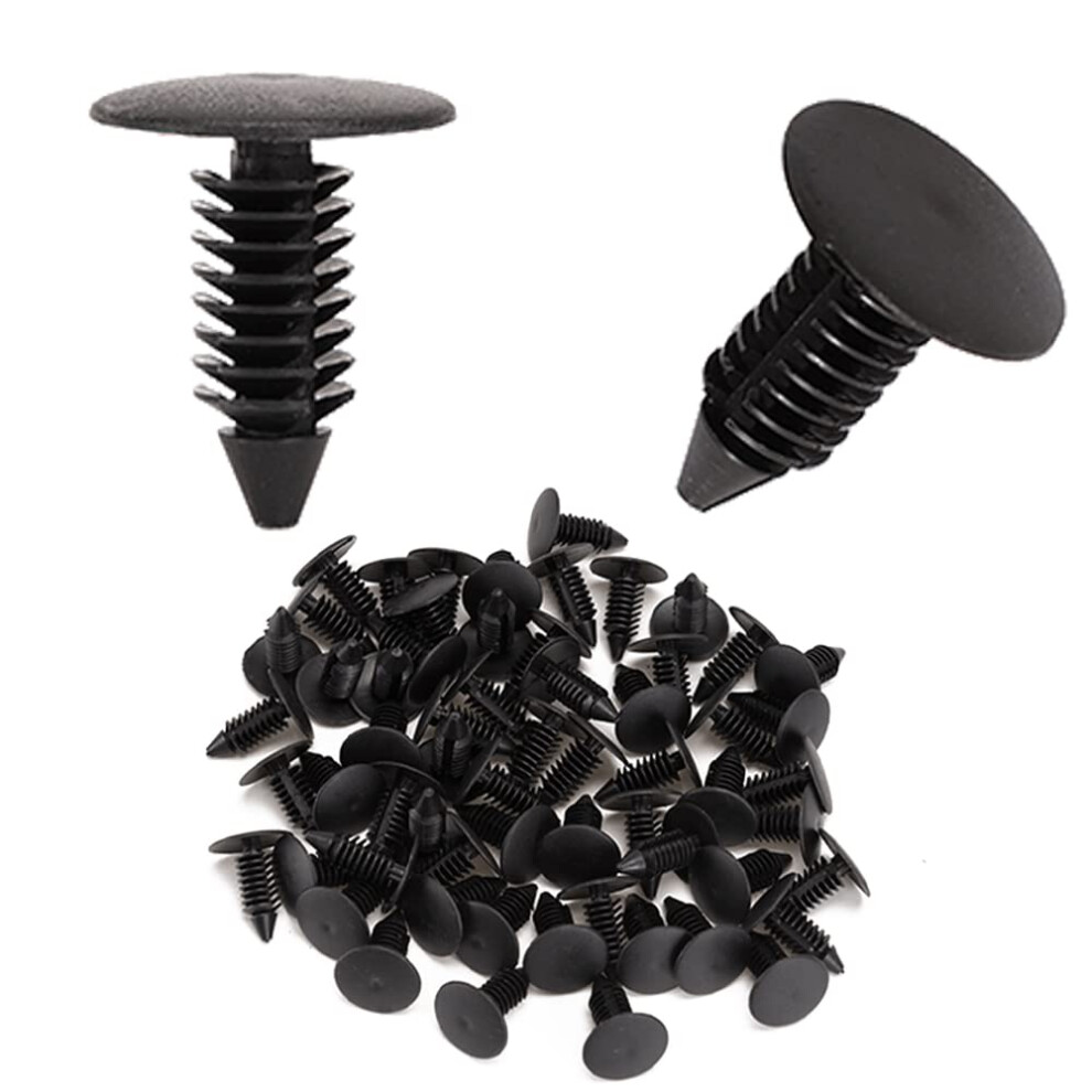 100 Pcs Car Retainer Clips Universal Fir Tree Trim Clip Car Body Trim Clips 7.5Mm Hole Car Door Trim Bumper Rivets For Car Panel Trim Black 5051226492761