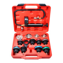 Zoomtools 15PCS Automotive Cooling System Radiator Pressure Tester Kit,Universal Water Tank Leak Detector Car Cooling System Tester Kit