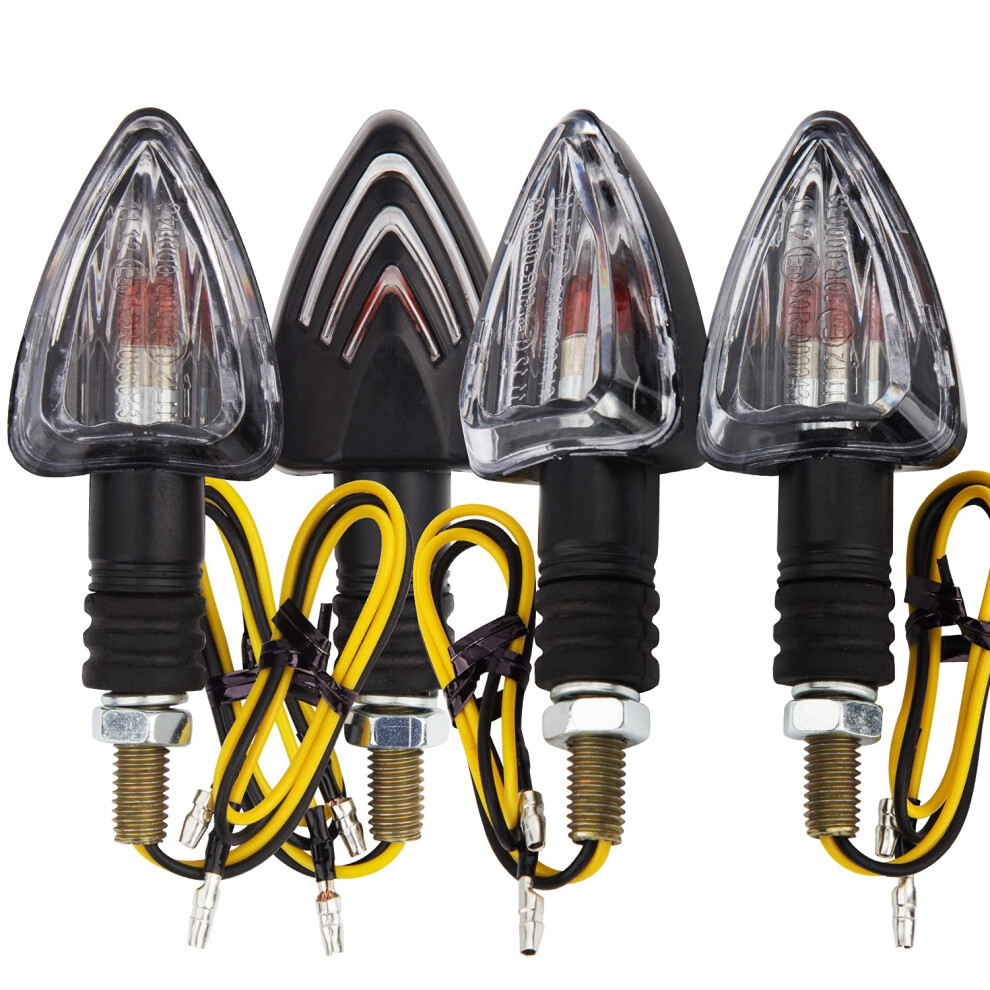 Discoball Universal Motorbike Indicators, 3W 12V Dc Waterproof Turn Signals For Motorcycle Scooter Quad Cruiser Off Road Amber 5004865611376