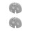 2Pièces Doublure Casque ABS Gris Anti-Chocs Remplaçable 4