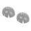 2Pièces Doublure Casque ABS Gris Anti-Chocs Remplaçable 10