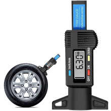 Tafunkun Portable Digital Tyre Tread Depth Gauge, 0-25.4mm/1 Inch
