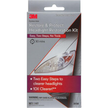 3M Auto Restore and Protect Headlight Restoration Kit, Clearer Headlights in 2 Easy Steps, 39194