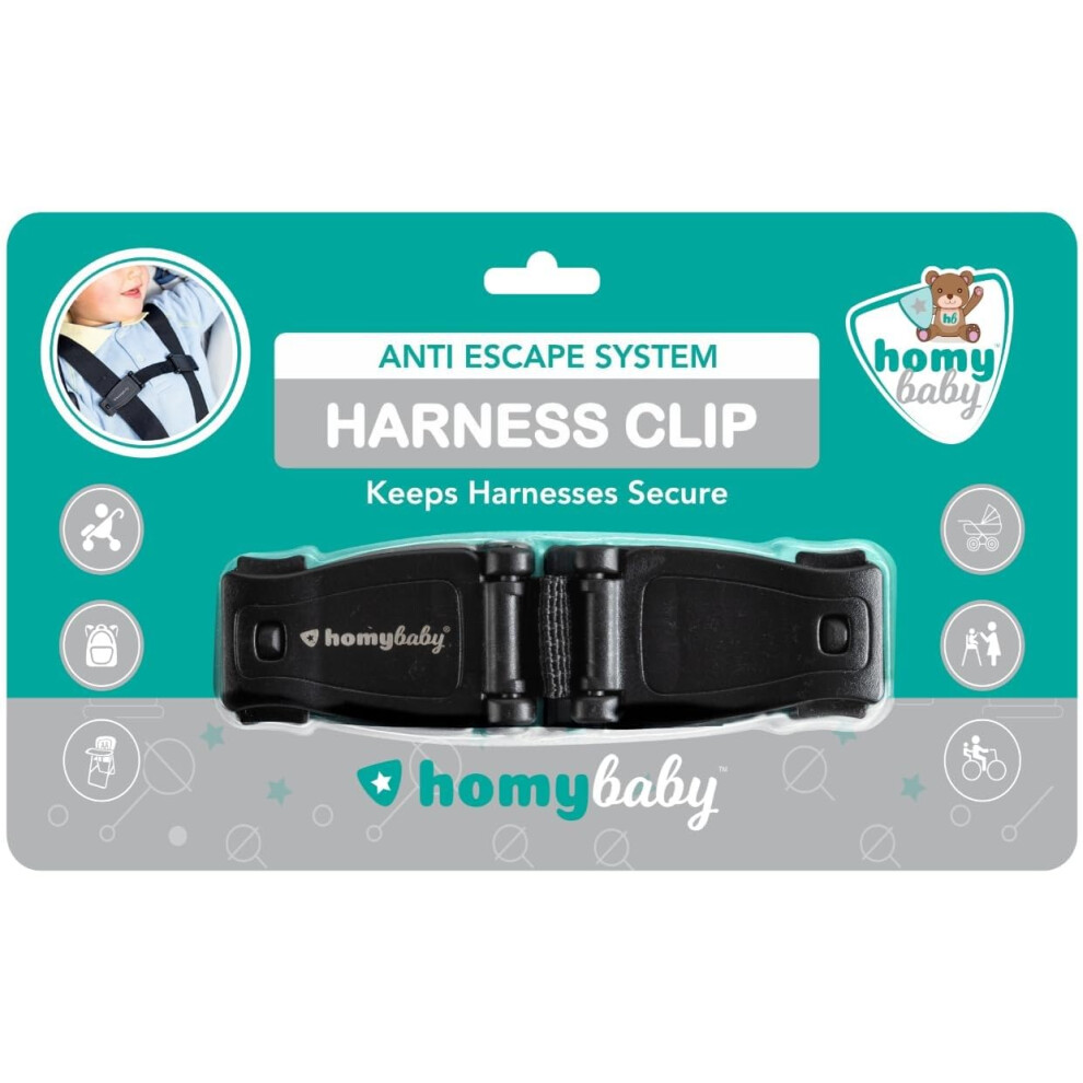 Anti-Escape Harness Clip – Adjustable Chest Buckle - Prevent Children Taking Their Arms Out Of The Straps - Harness Chest Clip (Standard, Homybaby