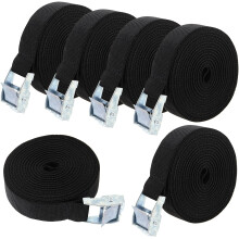 HAKZEON 12 Pack 3m x 25mm Tie Down Lashing Straps, Adjustable Heavy Duty Tensioning Belts Lashing Straps, Cam Buckle Pull Tie Down Strap for Bicycle