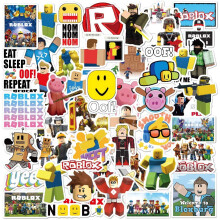 Lanseede 50pcs Gifts Roblox Stickers Waterproof Blox Decals Stickers for Laptop,Bumper,Water Bottles,Computer,Phone,Hard hat,Car Stickers and Decals(