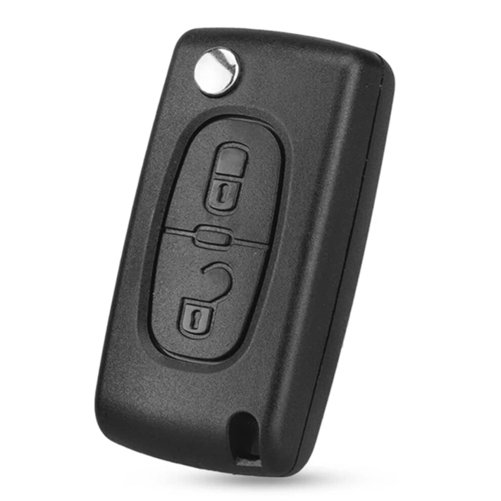 Replacement Car Key Fob Cases Fits For Peugeot 107 207 307 307S 308 407 607 2Bt Fits For Citroe-N C2 C3 C4 C5 C6 C8 Xsara,2 Buttons Flip Key Shell(Ce 5000352420582