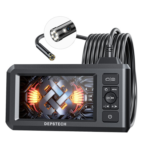 DEPSTECH inspection camera with Light, Dual Lens Endoscope Camera 16.5FT