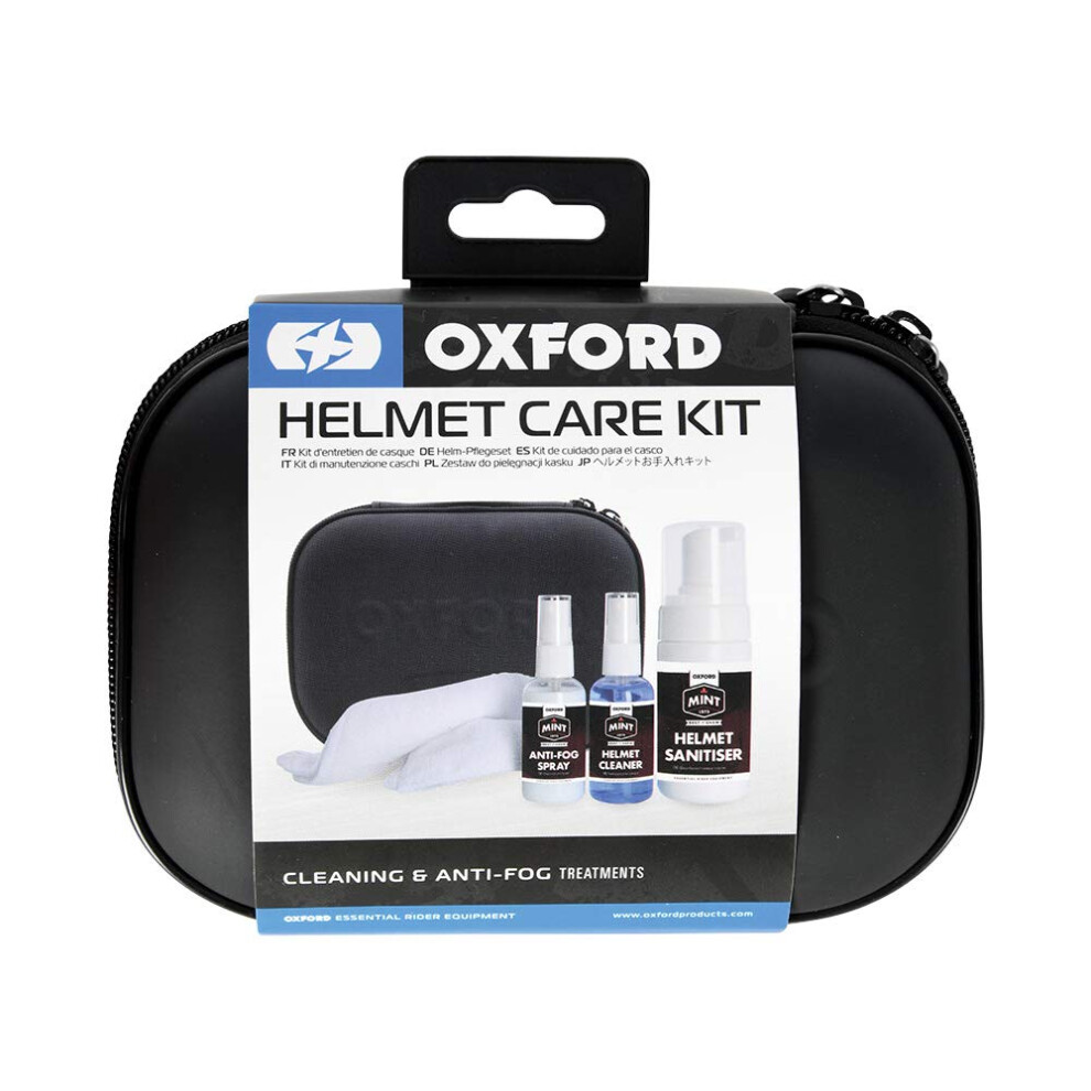 Photos - Other for Motorcycles Oxford OX6384 MOTORCYCLE MOTORBIKE HELMET CARE KIT ANTI FOG VISOR CLEAN SPRAY SET, Black/Red 