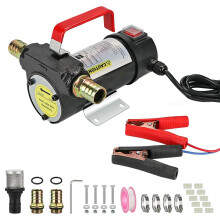 Oil Diesel Transfer Pump, DC 12V Electric Fuel Transfer Pump, Portable Oil Extractor Pump for Tractor Caravan Truck with Spare Fan Blades, Sealing Ru