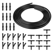 3m Windscreen Wiper Washer Tube Kit with 30 pcs Hose Connectors (Y I T Type), Windscreen Washer Pipe 4mm Universal Car Washer Hose Pipe