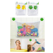 JKG Large Baby Bath Toy Organiser Net Bag - Kids Bath Toy Tidy Storage Bag With Suction Cups