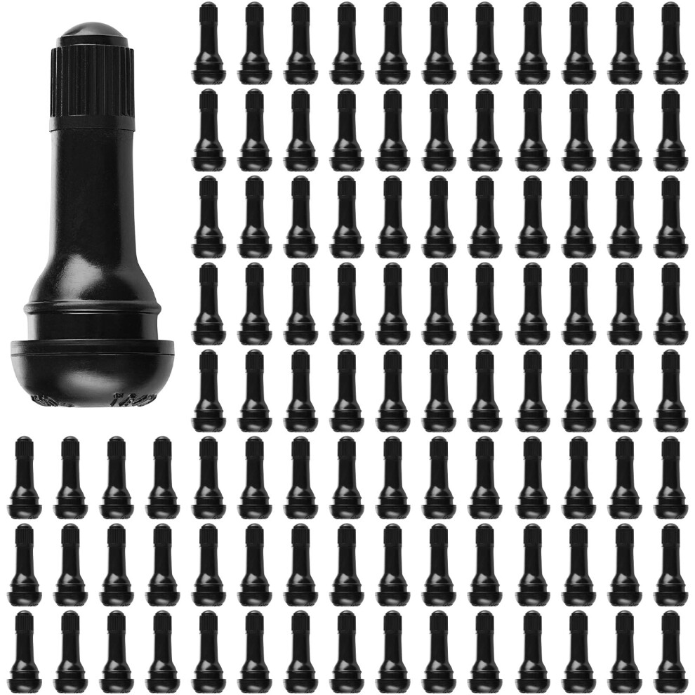 Elsjoy 100 Pack Tr413 Tire Valve Stems, Tubeless Rubber Snap-In Tire 5008794433474