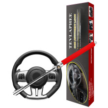 Tevlaphee Steering Wheel Lock, Steering Lock, Car Steering Wheel Lock, Vehicle Anti-Theft Lock, Adjustable, Universal Fit, Heavy Duty(Red)