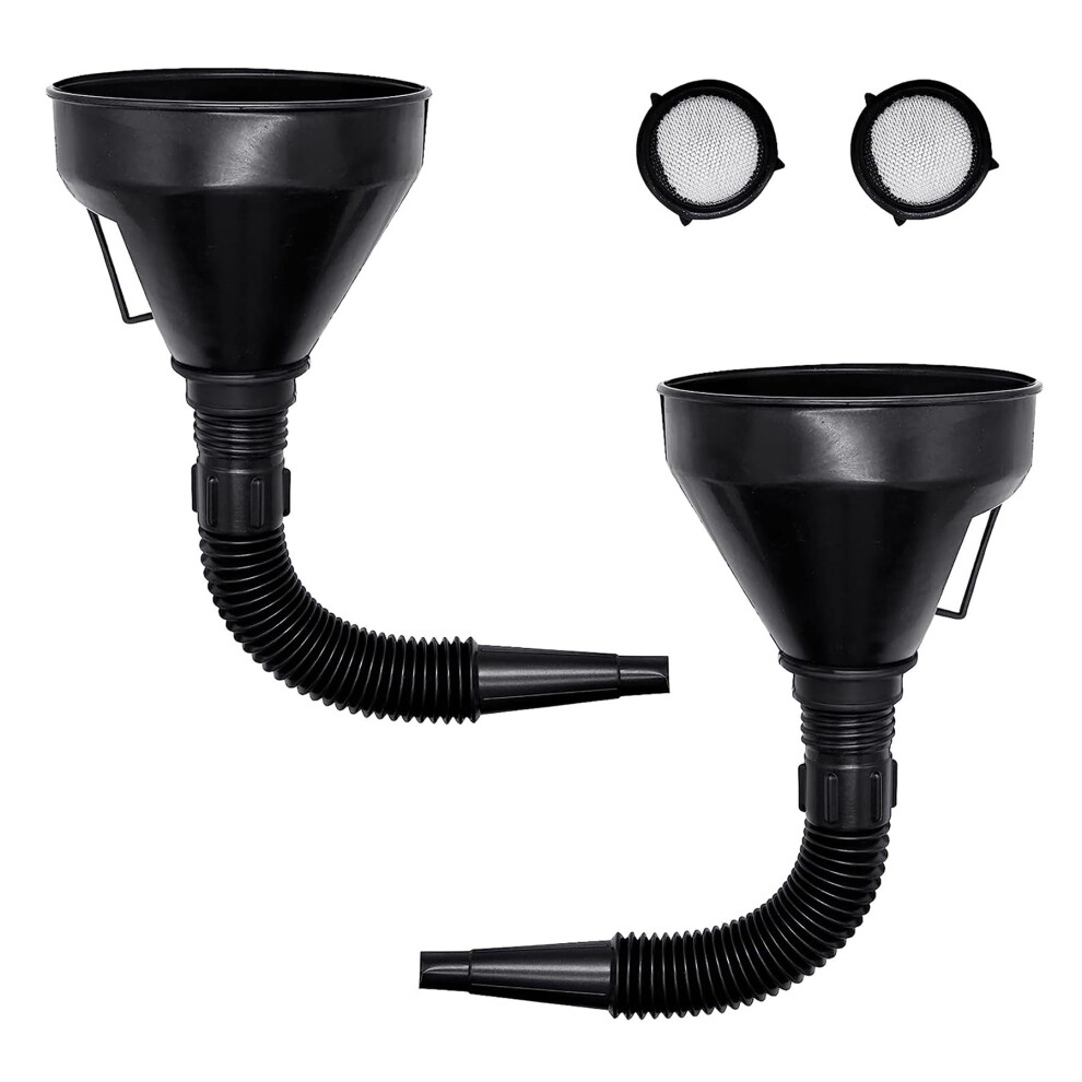 Large Car Funnel For Petrol 2Pcs Flexible Plastic Fuel Funnels Car For Multifunctional Funnel With Filter And Wide Mouth For Motorcycle Car Oil 5051226452604