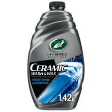 Turtle Wax Hybrid Solutions Ceramic Car Wash and Wax, 1.42L, Gentle pH Neutral Car Shampoo with Extreme Water Beading Paint Protection, High Gloss Sp