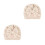 2Pièces Bonnet Beige Élastique Offset Et 5