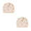 2Pièces Bonnet Beige Élastique Offset Et 7