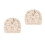 2Pièces Bonnet Beige Élastique Offset Et 8