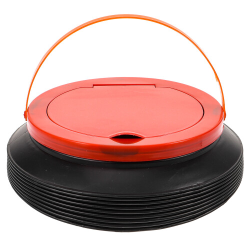 5Pièces Seaux Pliables Noir Pour Usage Extérieur 1