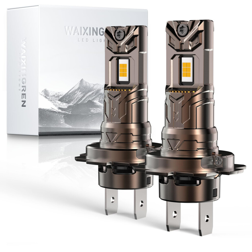 Waixingren H7 Led Headlight Bulb, 32000Lm 6500K 600% Brighter, 120W Headlight Bulbs With Fan, Halogen Replacement Bulb, Plug And Play Easy Installati 59777557