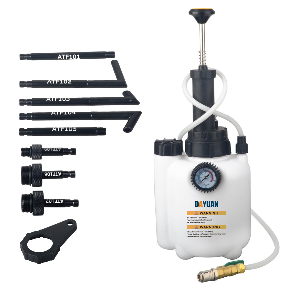 Dayuan Yt-99300 3L Manual Transmission Fluid Pump Oil Filling Filler System Fluid Transfer Pump Tool With Adapters 5051226491788