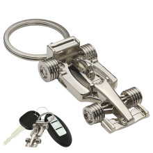 SHENLONG 1pcs Sport Keyring KeyChain,Silver Racing Car Keyring,Metal Accessories,Car Key Ring Chain Metal Keychain,Car Fanatics Model Keychain Gift