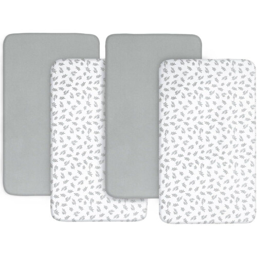 Next to Me Crib Sheets 4 Pack,Ultra Soft Sheets Fitted 83x50cm,Compatible with C
