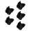 5Ensembles Accroche Micro Sans Effort Plastique Noir Usage Familial 11