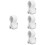 4Pièces Accessoire Microphone Clip Plastique École 8