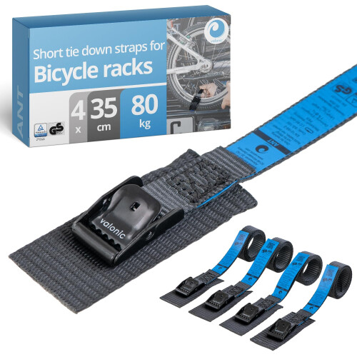 valonic ANT - 4x 35cm tie down strap short, 19mm, 80Kg, protection