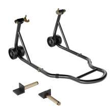 SPECSTAR Motorcycle Paddock Stand 200kg Capacity Rear Wheel Lift with U & L Fork Adjustable Swingarm Spool Stands for Motorbike Garage Repair Use